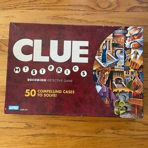 Hasbro Clue Mysteries Game - Burgundy and White